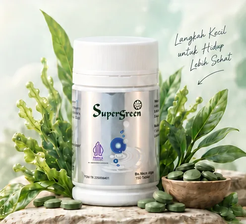 Supergreen suplemen Chlorella sorokiniana dan Spirulina platensis